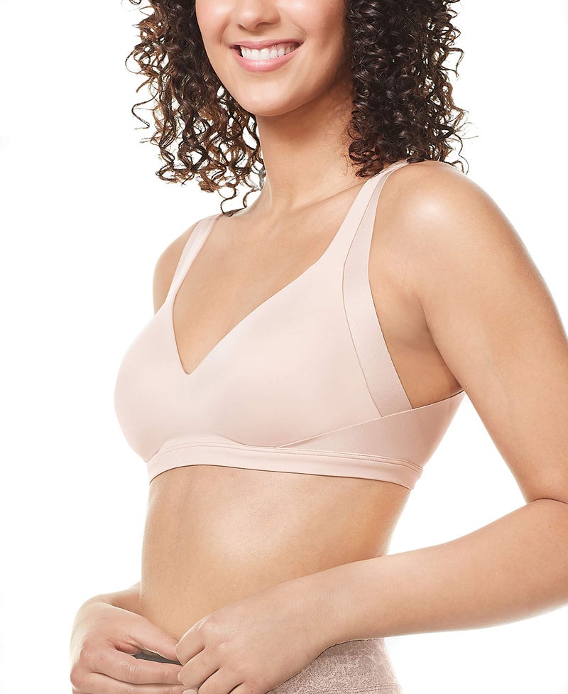 Warner's Women's No Side Effects Underarm and Back-Smoothing Comfort Wireless Lightly Lined T-Shirt Bra Ra2231a, Rosewater, Medium - Image 1